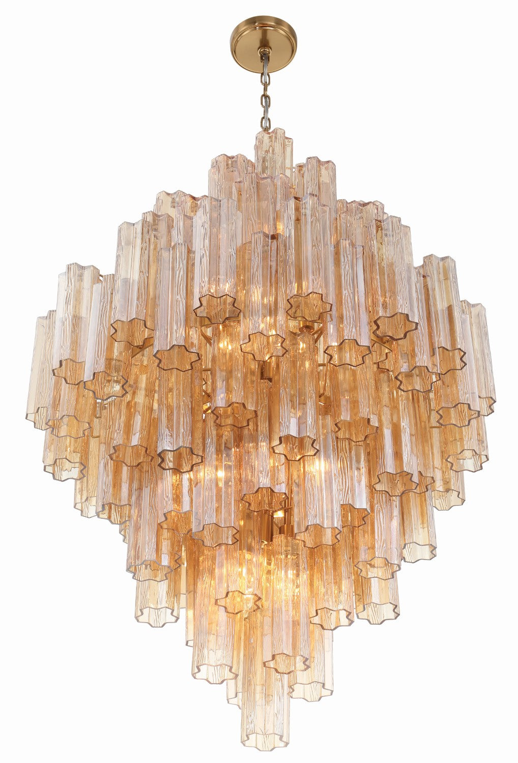 Crystorama ADD-319-AG-AM Addis 20 Light Chandelier - Aged Brass
