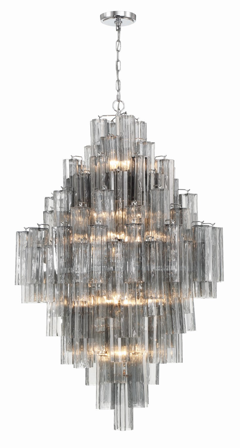 Crystorama ADD-319-CH-SM Addis 20 Light Chandelier - Polished Chrome