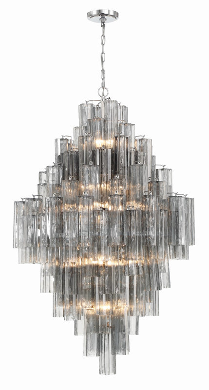 Crystorama ADD-319-CH-SM Addis 20 Light Chandelier - Polished Chrome