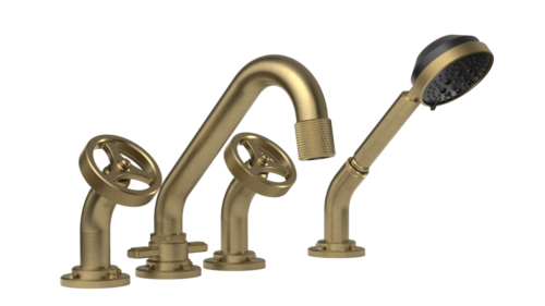 Waterstone AG240-1 Argonaut Deck Mount Tub Filler With Hand Shower