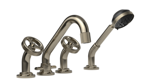 Waterstone AG240-1 Argonaut Deck Mount Tub Filler With Hand Shower