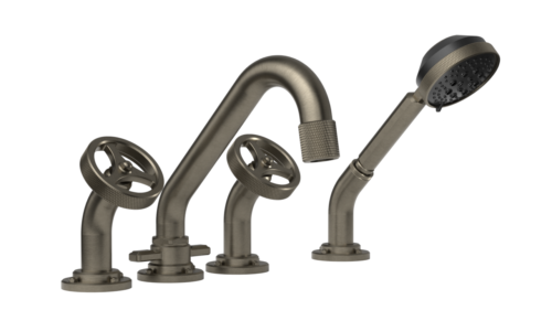 Waterstone AG240-1 Argonaut Deck Mount Tub Filler With Hand Shower