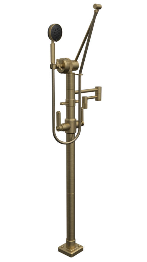 Waterstone AG245-1 Argonaut Freestanding Tub Filler With Hand Shower