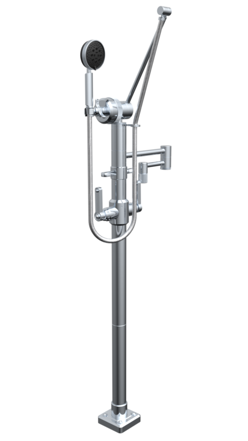 Waterstone AG245-1 Argonaut Freestanding Tub Filler With Hand Shower