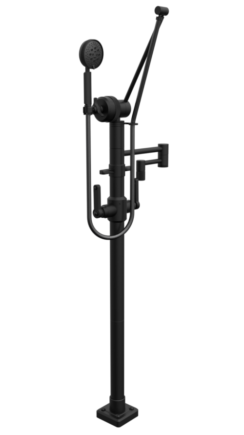 Waterstone AG245-1 Argonaut Freestanding Tub Filler With Hand Shower