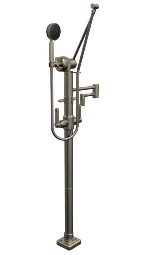 Waterstone AG245-1 Argonaut Freestanding Tub Filler With Hand Shower