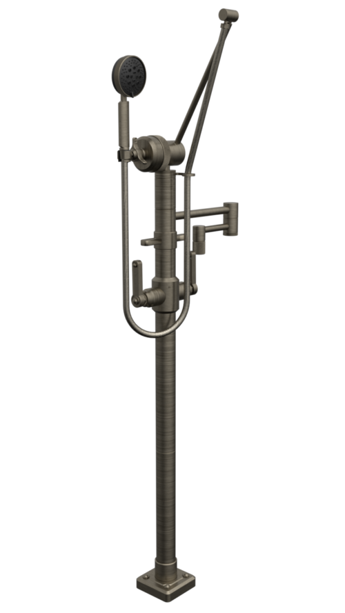 Waterstone AG245-1 Argonaut Freestanding Tub Filler With Hand Shower