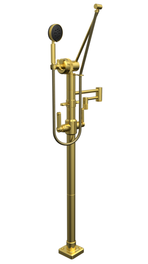 Waterstone AG245-1 Argonaut Freestanding Tub Filler With Hand Shower