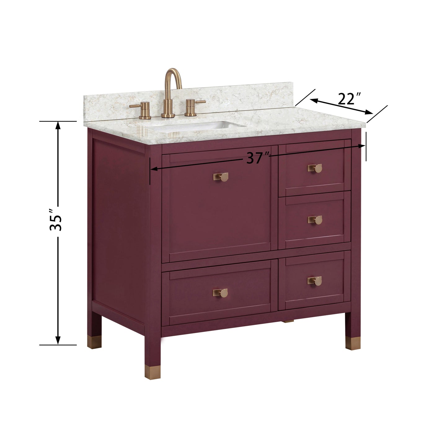 Avanity Alana Single Sink Bathroom Vanity with Top - Parent