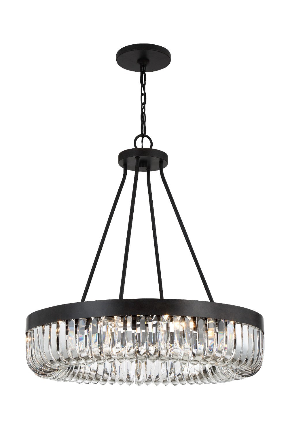 Crystorama ALI-B2010-CZ Alister 10 Light Chandelier - Charcoal Bronze