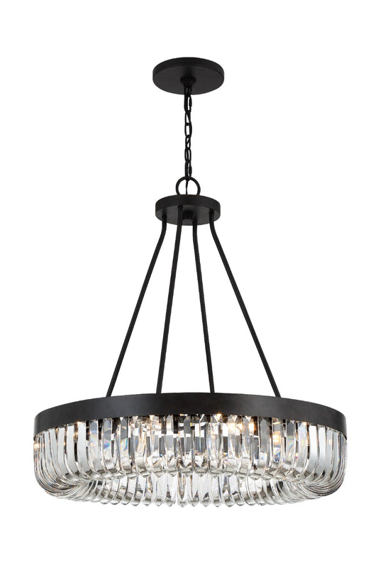 Crystorama ALI-B2010-CZ Alister 10 Light Chandelier - Charcoal Bronze