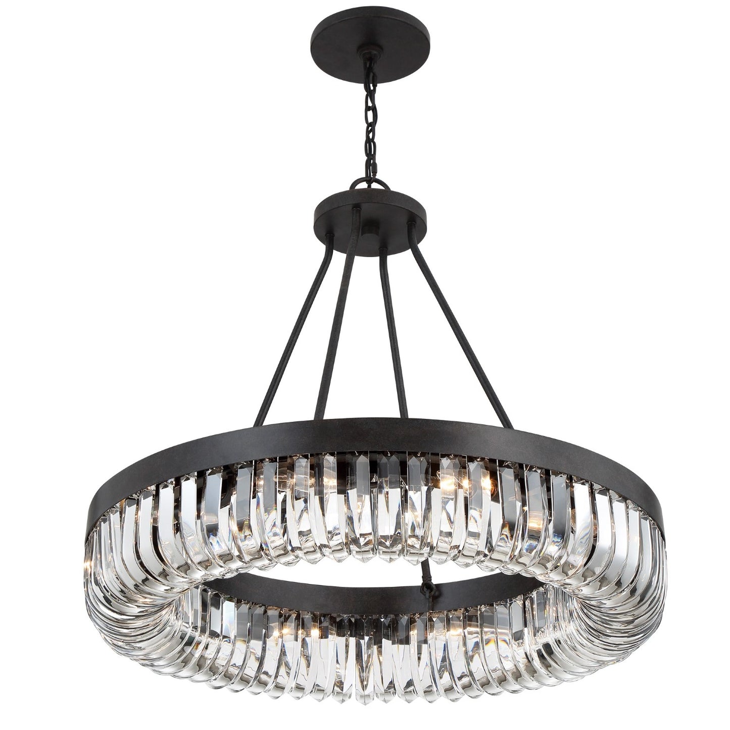 Crystorama ALI-B2010-CZ Alister 10 Light Chandelier - Charcoal Bronze