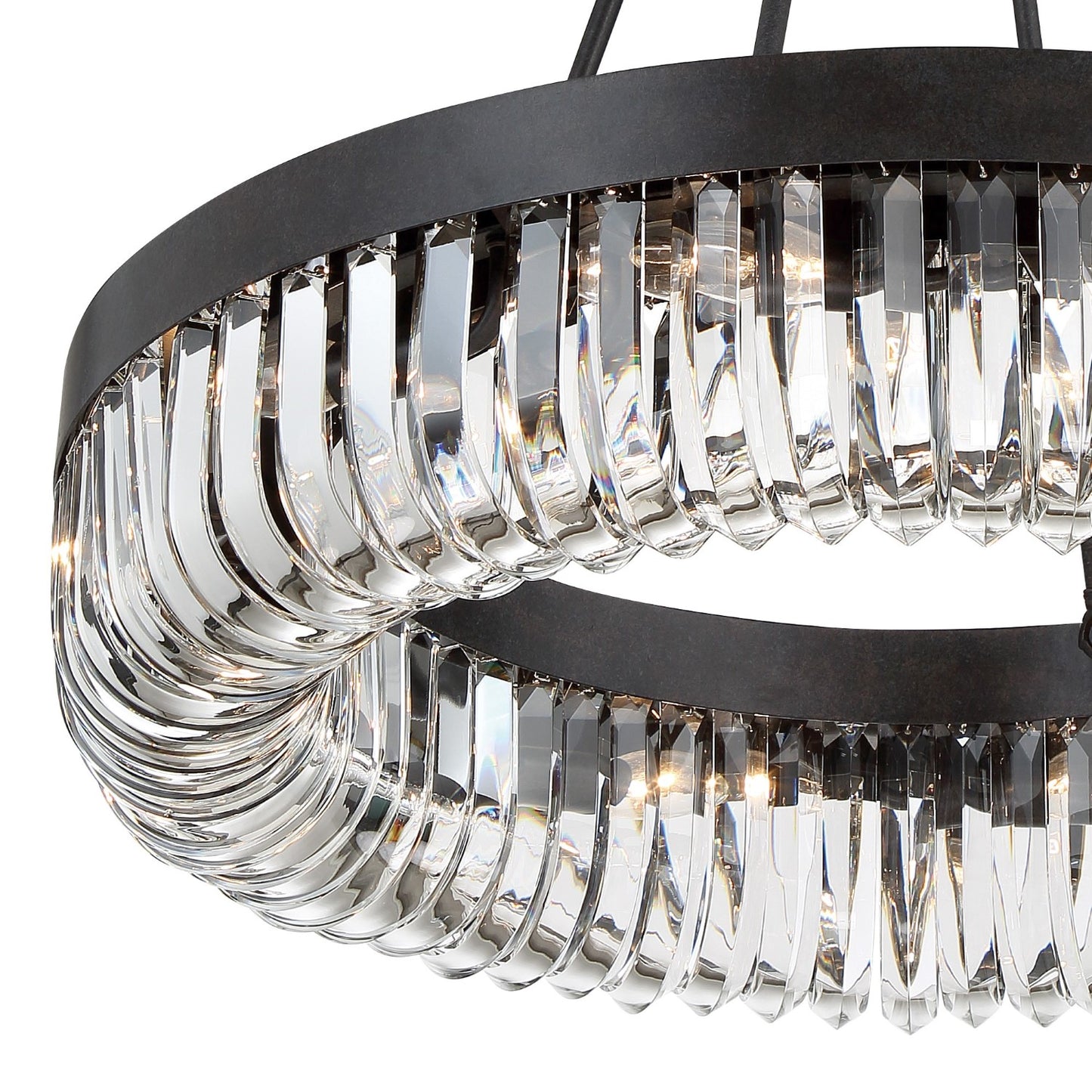 Crystorama ALI-B2010-CZ Alister 10 Light Chandelier - Charcoal Bronze