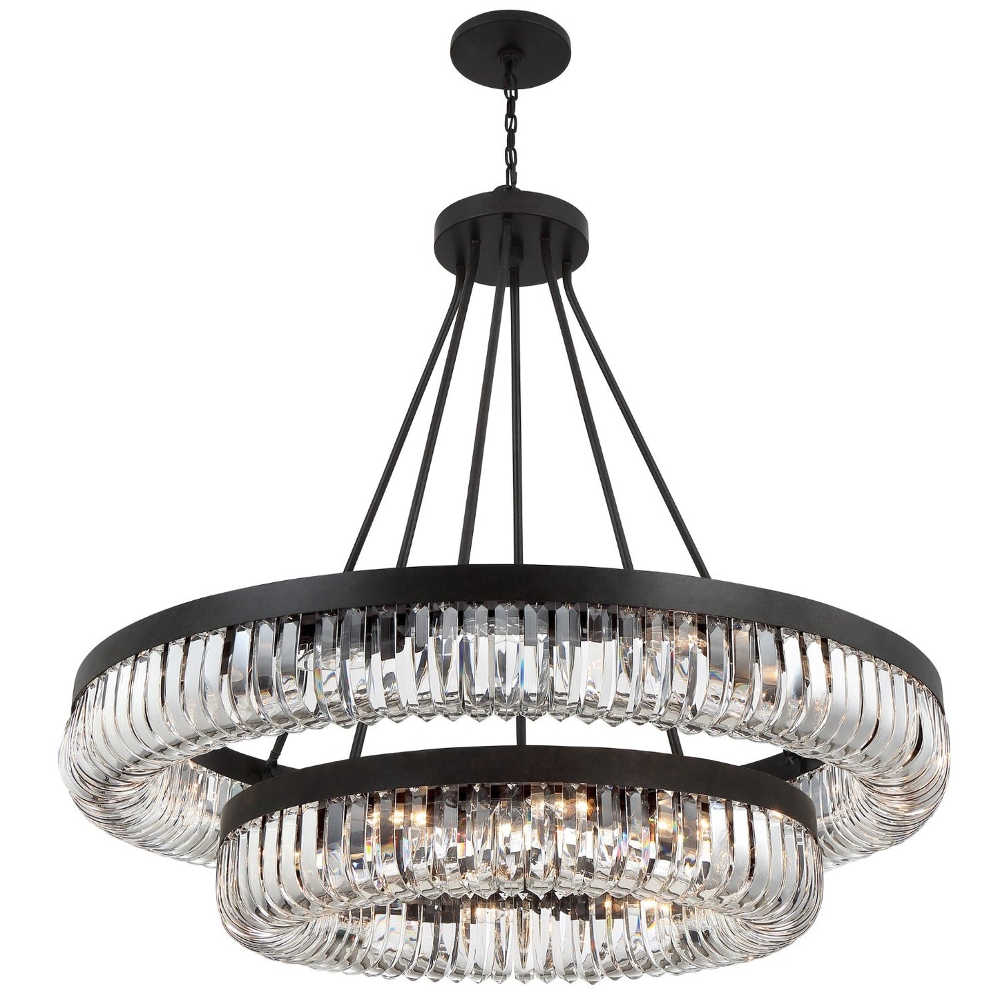 Crystorama ALI-B2026-CZ Alister 26 Light Chandelier - Charcoal Bronze