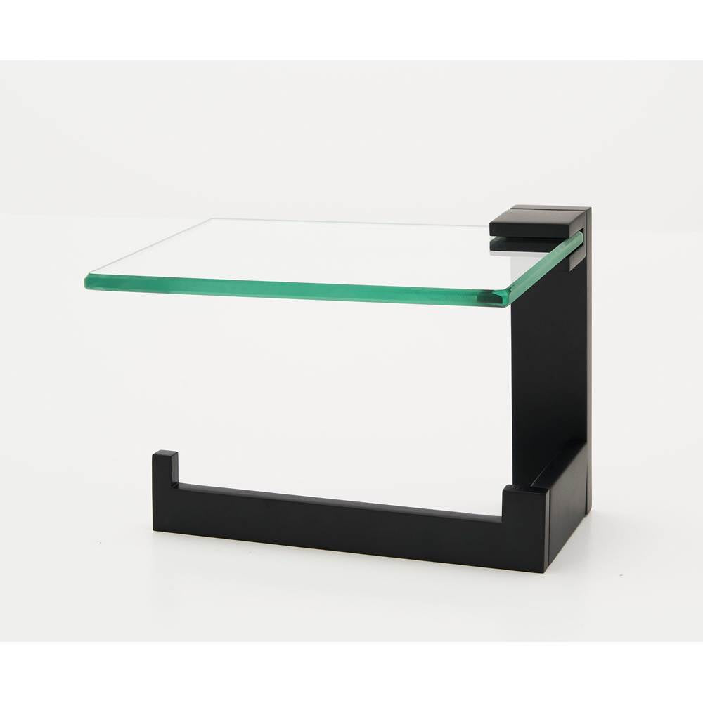 Alno A6465L Linear Left Hand Single Post Tissue Holder With Glass Shelf - Parent