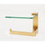 Alno A6465L Linear Left Hand Single Post Tissue Holder With Glass Shelf