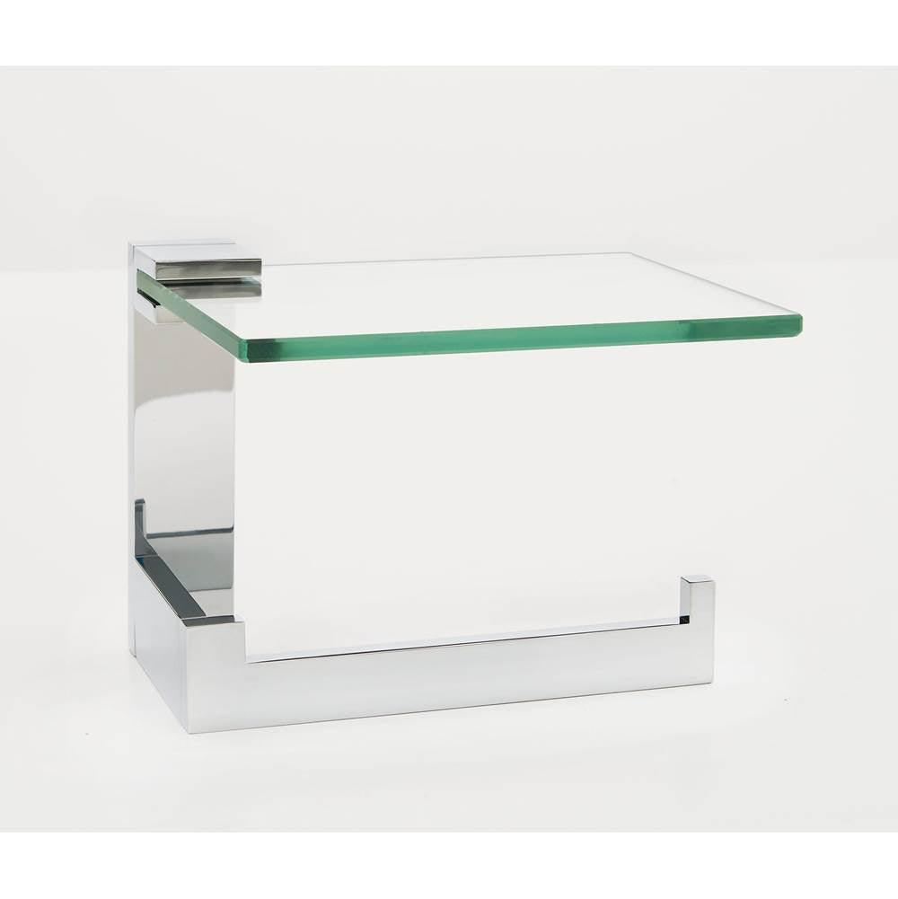 Alno A6465R Linear Right Hand Single Post Tissue Holder With Glass Shelf