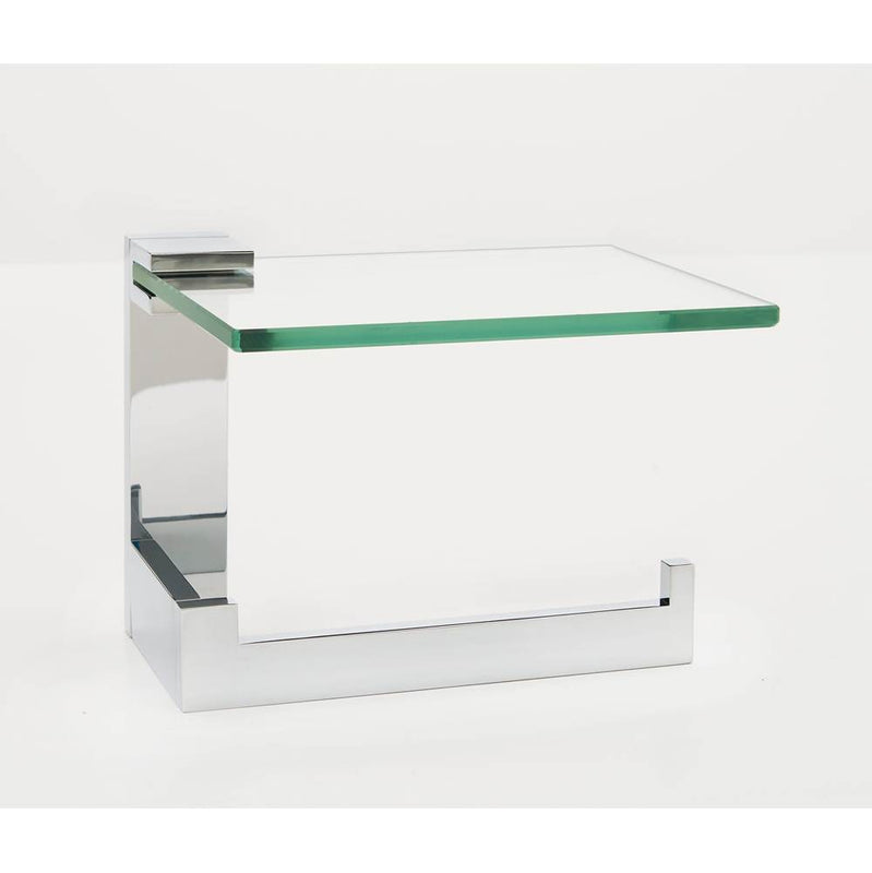 Alno A6465R Linear Right Hand Single Post Tissue Holder With Glass Shelf