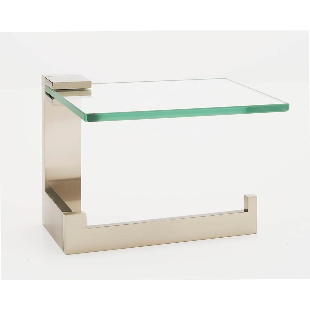 Alno A6465R Linear Right Hand Single Post Tissue Holder With Glass Shelf