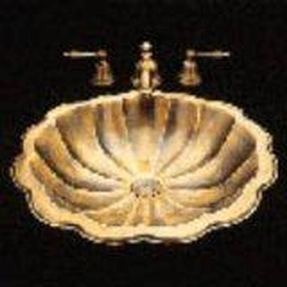 Alno B0015M Large Round Lavatory Melon Pattern, Undermount and Drop In