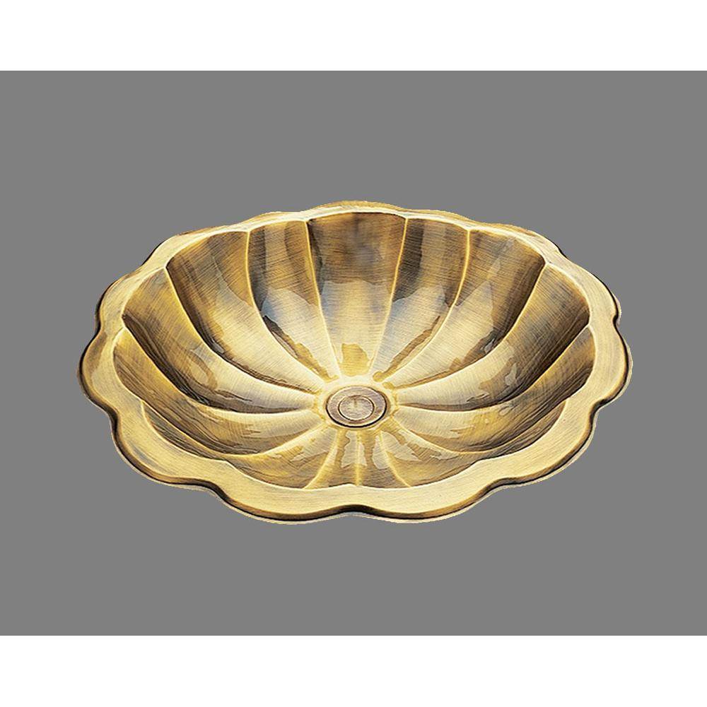 Alno B0015S Large Round Lavatory Shell Pattern, Drop In