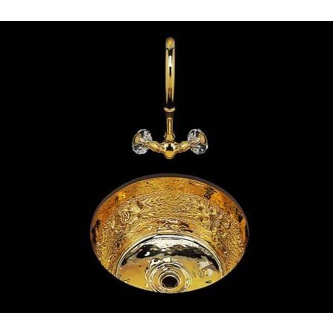 Alno B0475G Large Round Prep/Bar Sink Garland Pattern, Undermount and Drop In