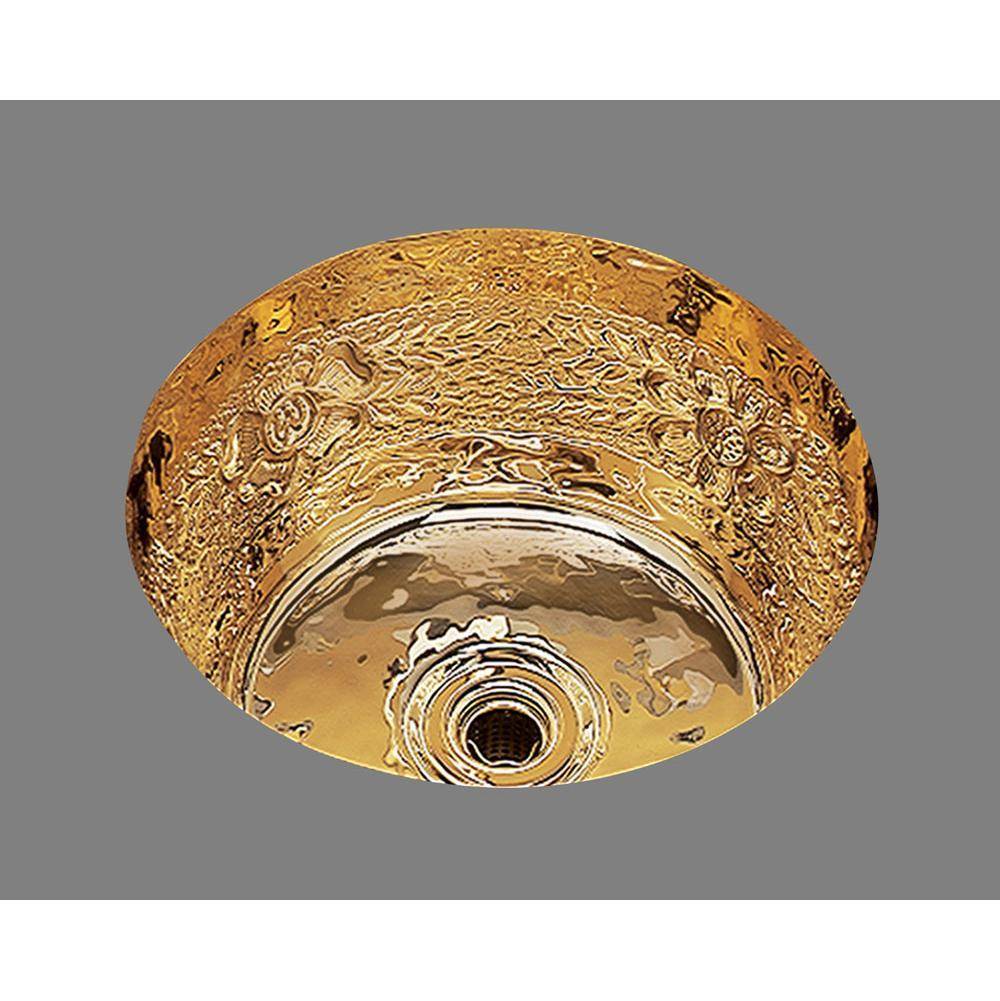 Alno B0575R Small Round Bar Sink Riatta Pattern, Undermount and Drop In