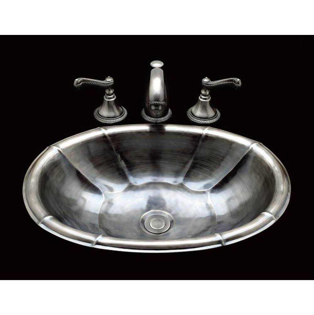 Alno B1015 Small Oval Lavatory, Dauphin Pattern, Drop In