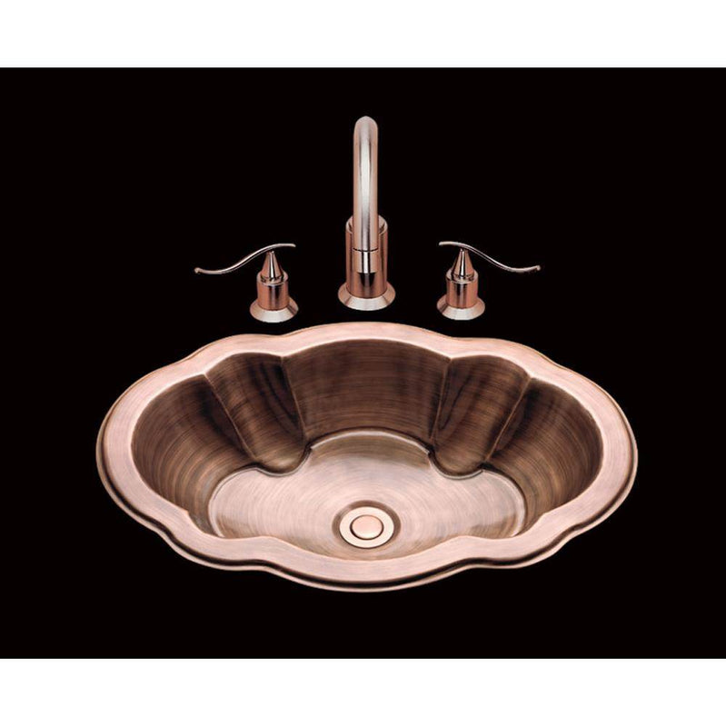 Alno B1117 Medium Size Oval Lavatory, Princess Pattern, Drop In - Parent