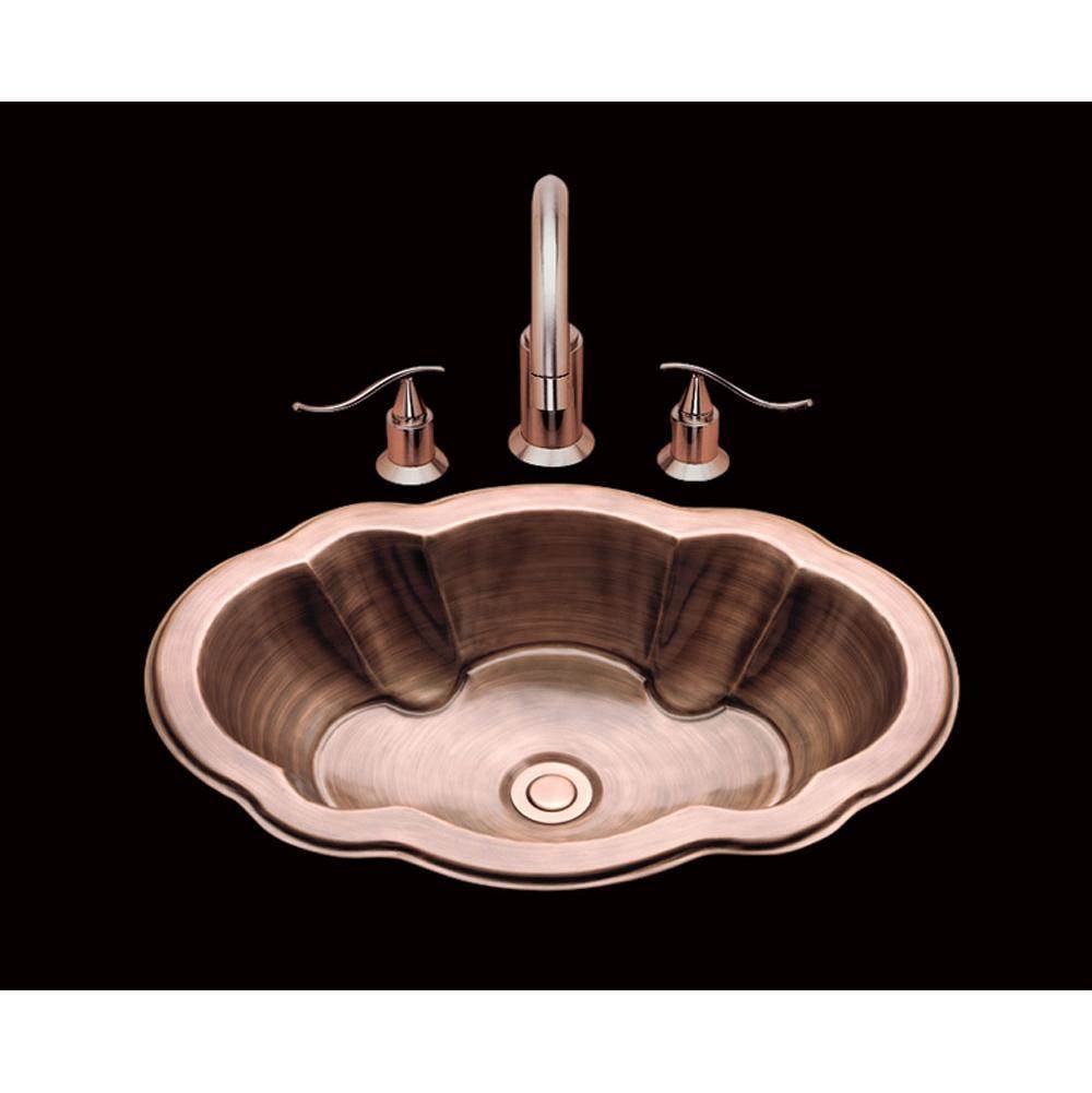 Alno B1117 Medium Size Oval Lavatory, Princess Pattern, Drop In