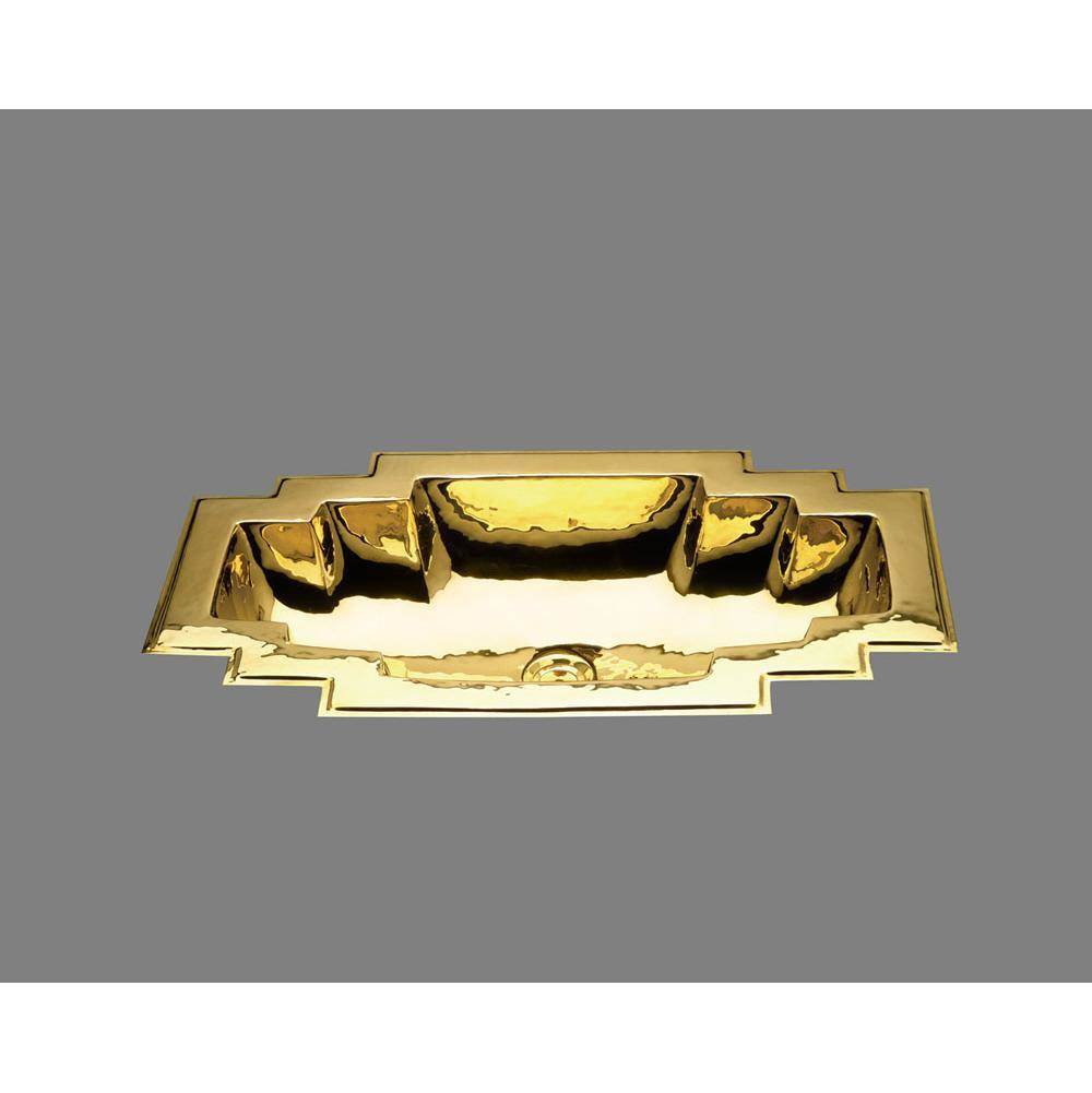 Alno B1118P Maya Small Art Deco Style Lavatory, Plain Pattern, Undermount and Drop In