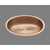 Alno B1417M Large Oval Lavatory, Melon Pattern, Undermount and Drop In
