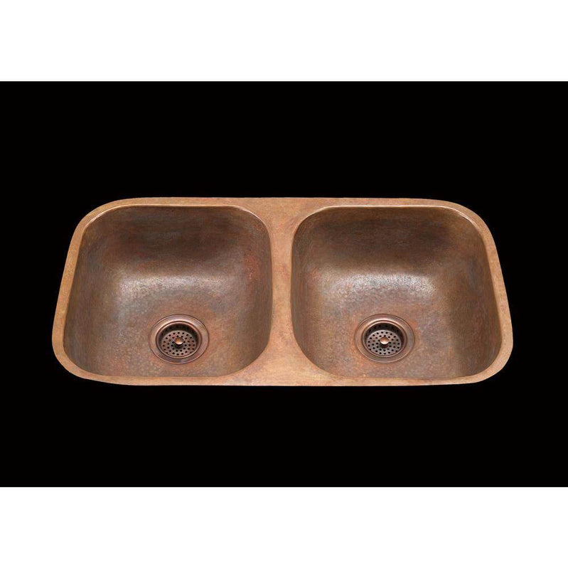 Alno B1833H Bistro 2 Bowl Kitchen Sink Hammertone Pattern, Undermount and Drop In - Parent