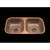 Alno B1833H Bistro 2 Bowl Kitchen Sink Hammertone Pattern, Undermount and Drop In