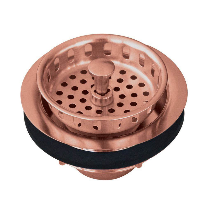 Alno D2000 Drain - 3.5" Large Basket Strainer With Basket, Solid Brass With Washers and Nuts