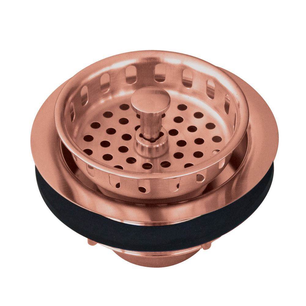 Alno D2000 Drain - 3.5" Large Basket Strainer With Basket, Solid Brass With Washers and Nuts