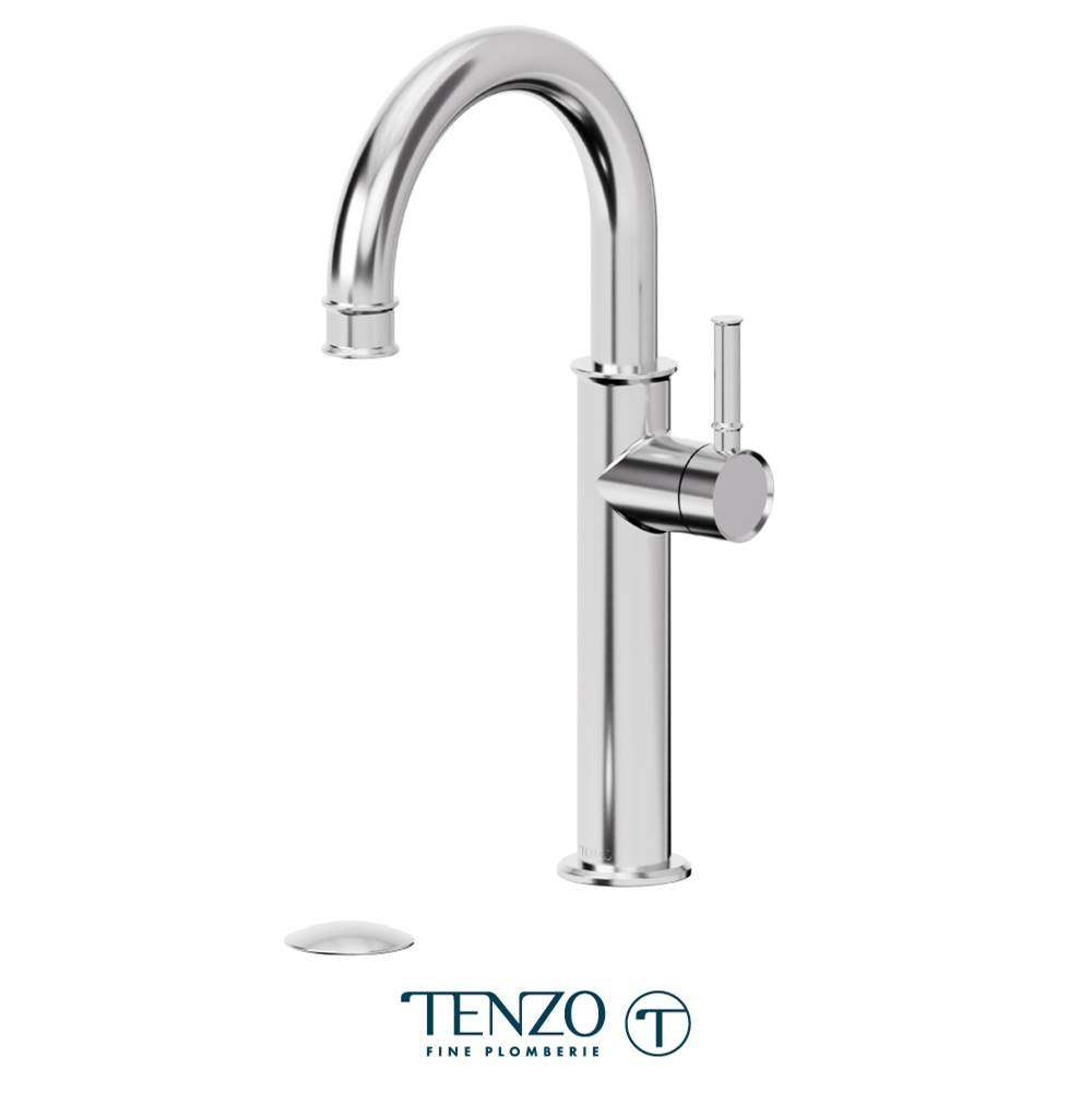 Tenzo ALY12-P Alyss Single Hole Tall Lavatory Faucet With Drain