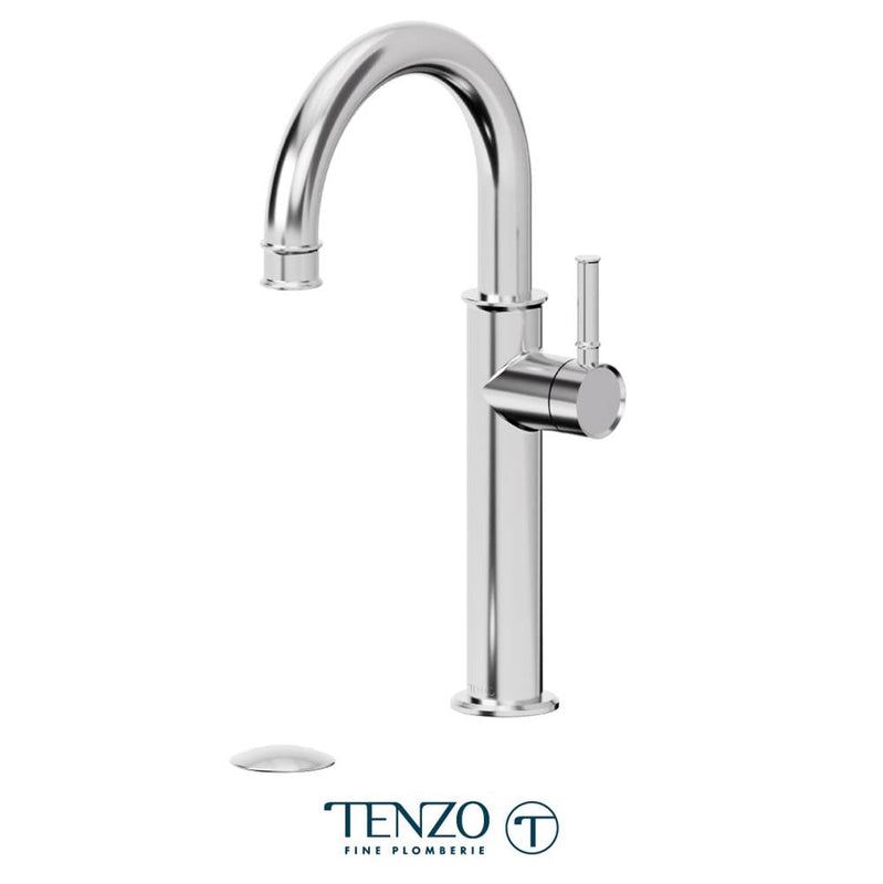Tenzo ALY12-P Alyss Single Hole Tall Lavatory Faucet With Drain