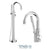 Tenzo ALY52 Alyss Floor Mount 3 Pcs Tub Filler