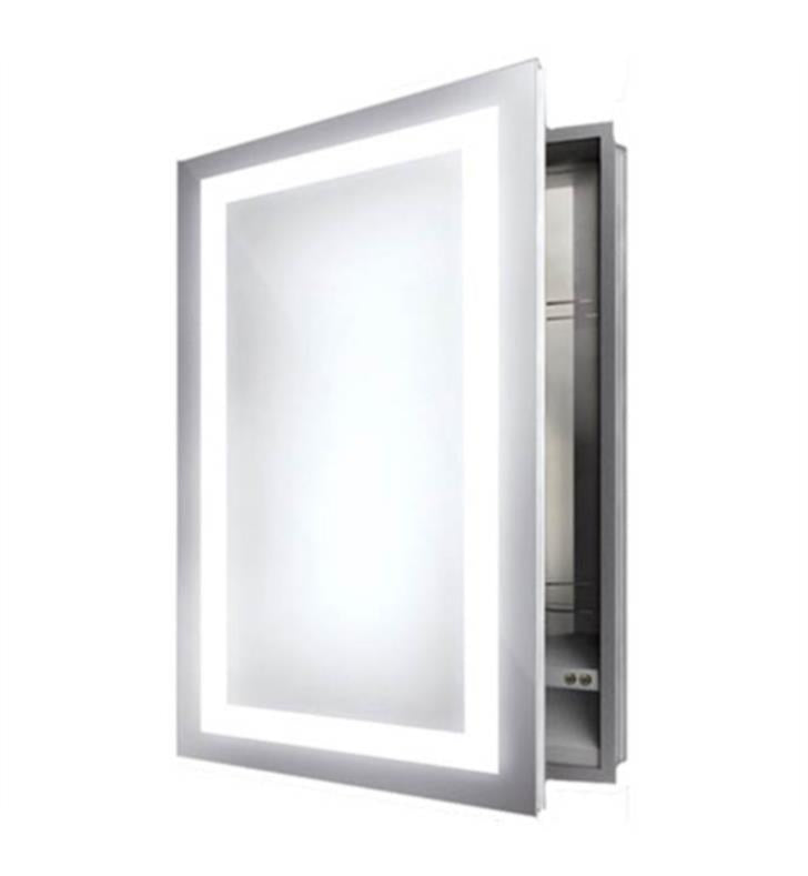Electric Mirror AMB-2330-LT Ambiance 23.25w x 30h Lighted Mirrored Cabinet - Left hinged