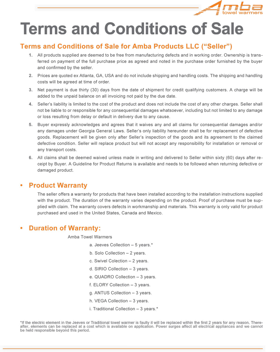 Amba SAFS-33 Solo 32-1/2-Inch X 38-Inch Free Standing Plug-In Towel Warmer - Parent