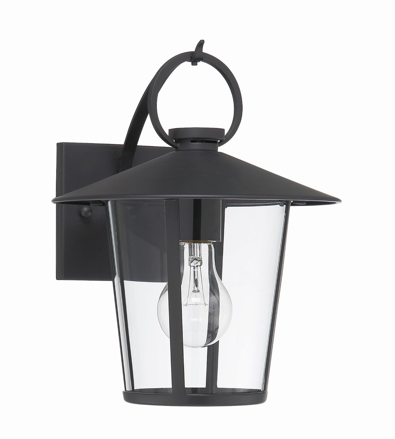Crystorama AND-9201-CL-MK Andover 1 Light Outdoor Wall Mount - Matte Black