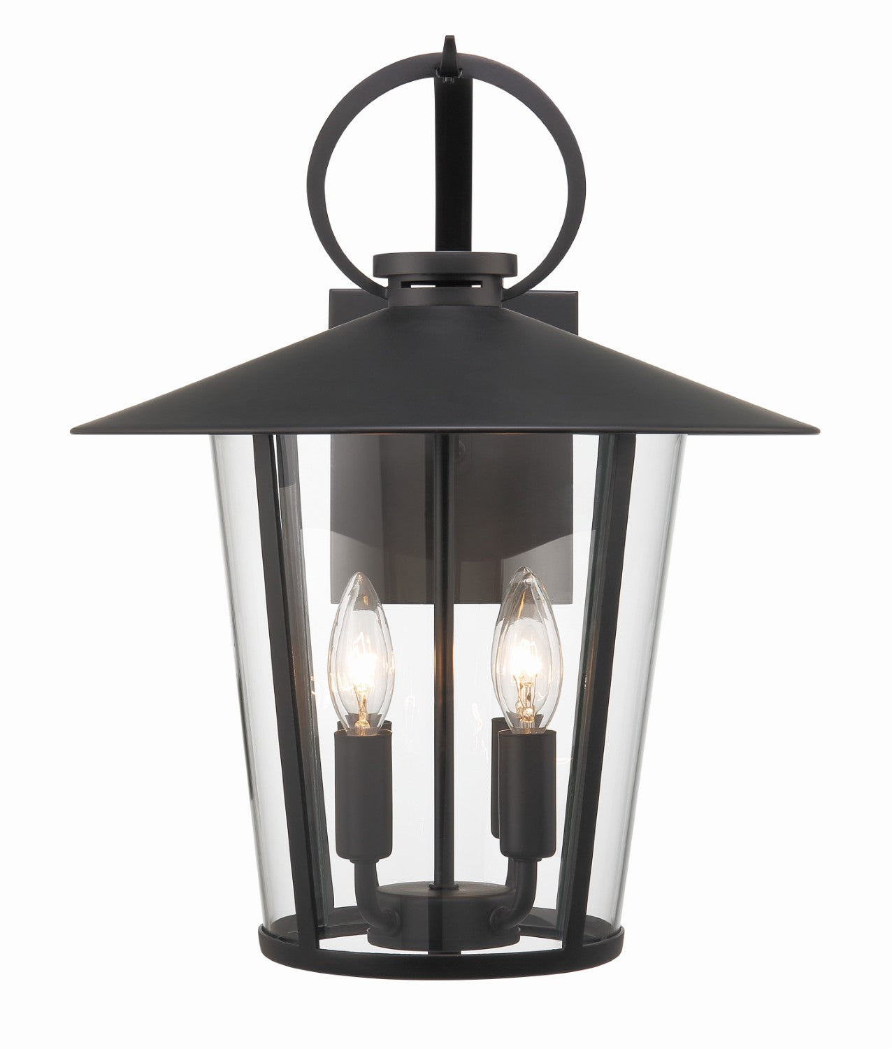 Crystorama AND-9202-CL-MK Andover 4 Light Outdoor Wall Mount - Matte Black