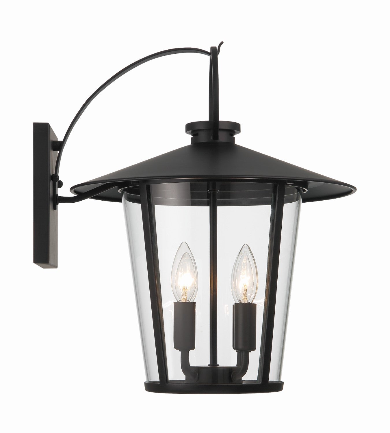 Crystorama AND-9202-CL-MK Andover 4 Light Outdoor Wall Mount - Matte Black