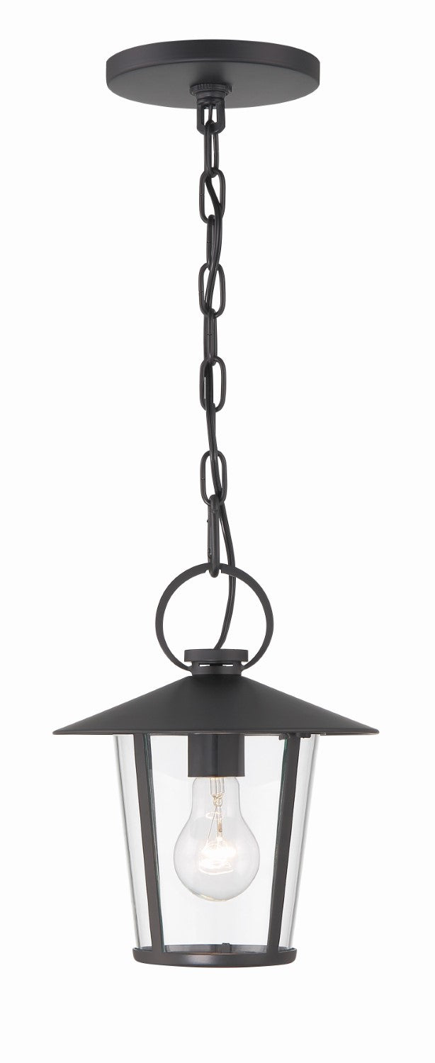 Crystorama AND-9203-CL-MK Andover 1 Light Outdoor Chandelier - Matte Black