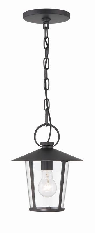 Crystorama AND-9203-CL-MK Andover 1 Light Outdoor Chandelier - Matte Black