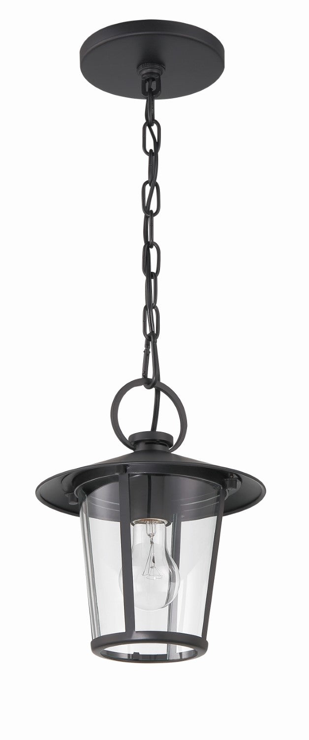 Crystorama AND-9203-CL-MK Andover 1 Light Outdoor Chandelier - Matte Black
