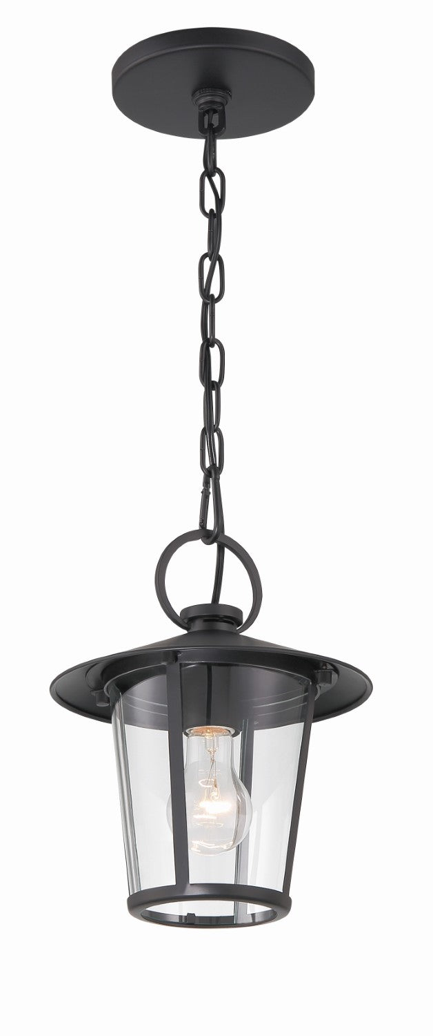 Crystorama AND-9203-CL-MK Andover 1 Light Outdoor Chandelier - Matte Black