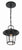 Crystorama AND-9203-CL-MK Andover 1 Light Outdoor Chandelier - Matte Black