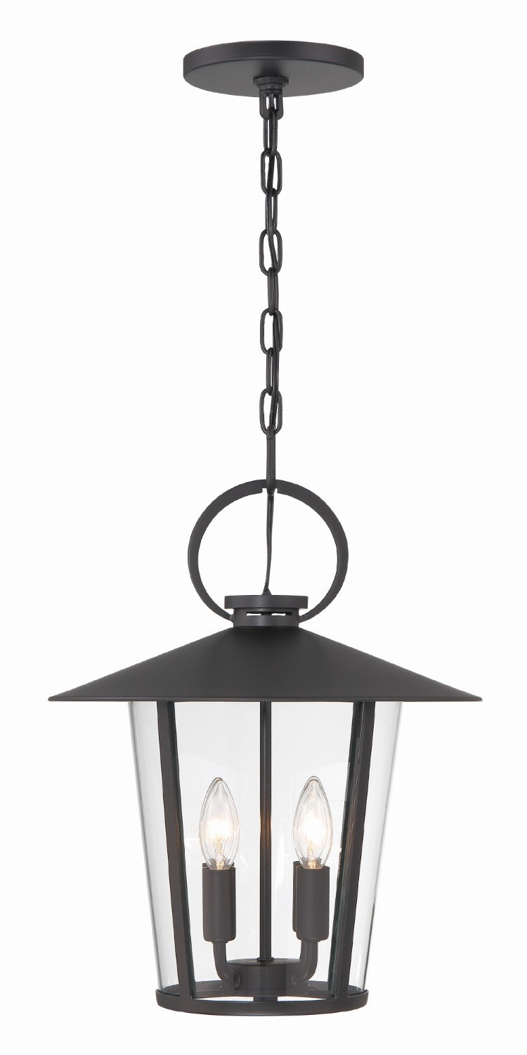Crystorama AND-9204-CL-MK Andover 4 Light Outdoor Chandelier - Matte Black